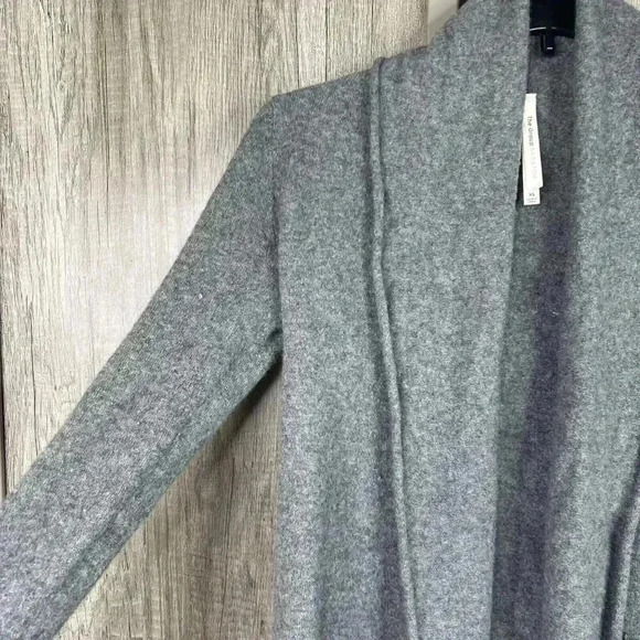 Babaton Aritzia Open Front Merino Wool Cardigan Shawl Pockets Gray Color Sz XS - Picture 6 of 7